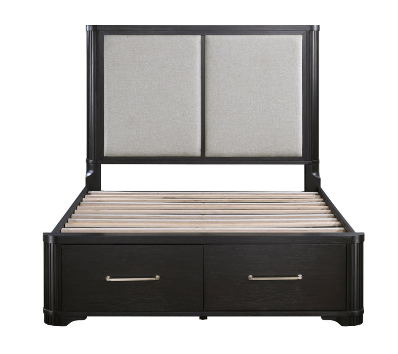 Homelegance - Gilbert 3 Piece King Platform Bedroom Set with Footboard Storage in Charcoal - 1381K-1EK-3SET - GreatFurnitureDeal