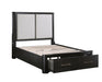 Homelegance - Gilbert California King Platform Bed with Footboard Storage in Charcoal - 1381K-1CK - GreatFurnitureDeal