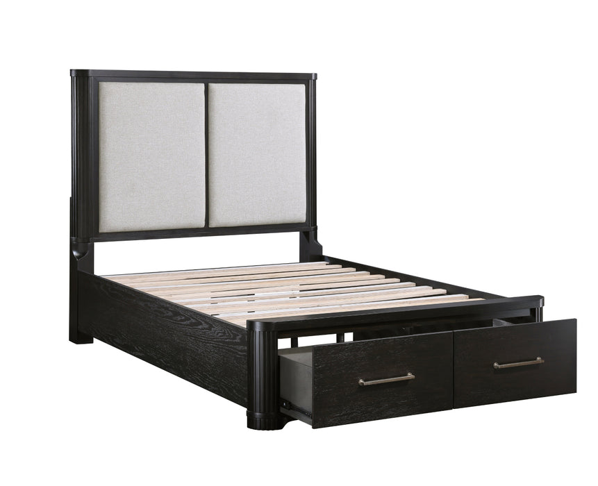 Homelegance - Gilbert 3 Piece King Platform Bedroom Set with Footboard Storage in Charcoal - 1381K-1EK-3SET - GreatFurnitureDeal