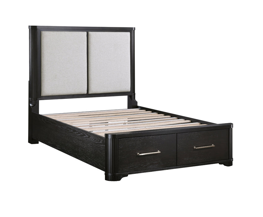 Homelegance - Gilbert California King Platform Bed with Footboard Storage in Charcoal - 1381K-1CK - GreatFurnitureDeal