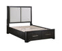 Homelegance - Gilbert Queen Platform Bed with Footboard Storage in Charcoal - 1381-1 - GreatFurnitureDeal
