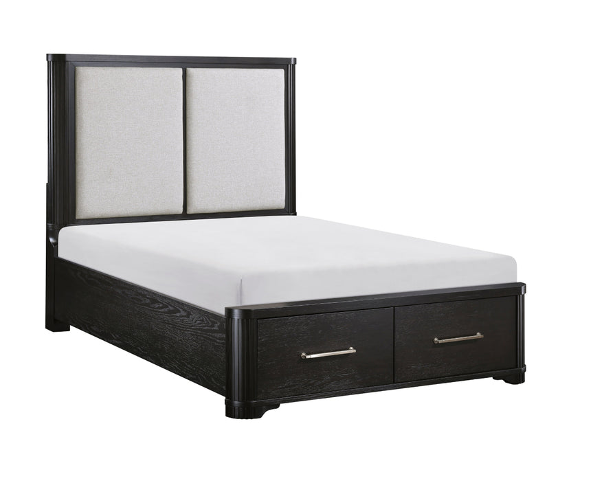 Homelegance - Gilbert California King Platform Bed with Footboard Storage in Charcoal - 1381K-1CK - GreatFurnitureDeal