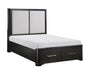Homelegance - Gilbert California King Platform Bed with Footboard Storage in Charcoal - 1381K-1CK - GreatFurnitureDeal