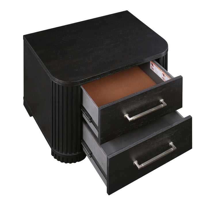 Homelegance - Gilbert 3 Piece King Platform Bedroom Set with Footboard Storage in Charcoal - 1381K-1EK-3SET - GreatFurnitureDeal