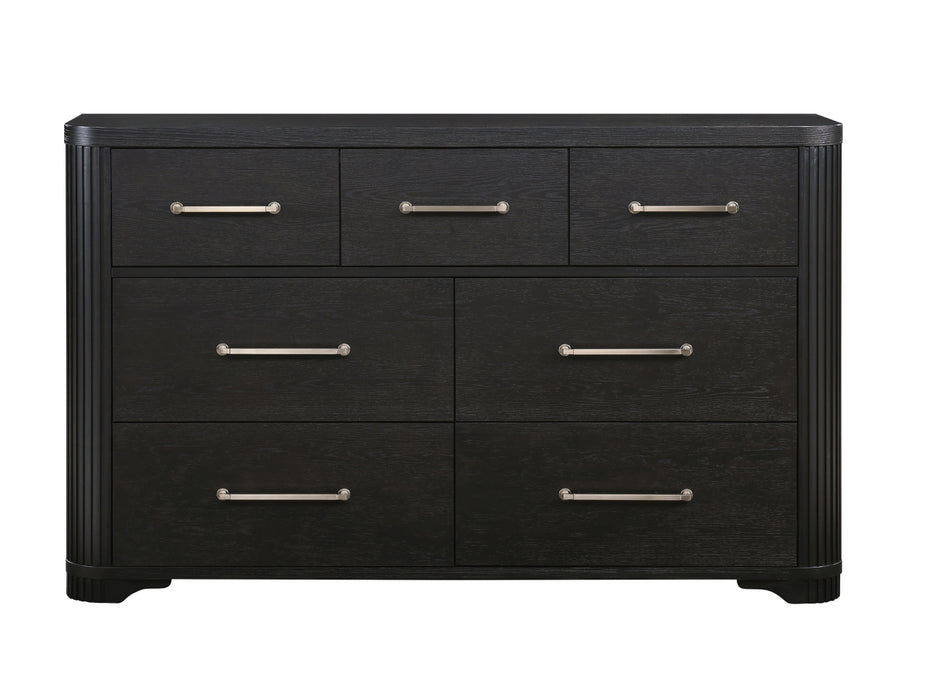 Homelegance - Gilbert 7 Drawer Dresser and Mirror Set in Charcoal - 1381-5-6 - GreatFurnitureDeal