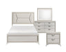 Homelegance - Audra California King Upholstered Bed with LED Lighting in White and Gold - 1383K-1CK - GreatFurnitureDeal
