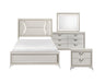 Homelegance - Audra Queen Upholstered Bed with LED Lighting in White and Gold - 1383-1 - GreatFurnitureDeal