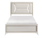 Homelegance - Audra California King Upholstered Bed with LED Lighting in White and Gold - 1383K-1CK - GreatFurnitureDeal