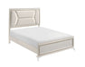 Homelegance - Audra Queen Upholstered Bed with LED Lighting in White and Gold - 1383-1 - GreatFurnitureDeal