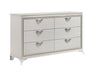 Homelegance - Audra 6 Drawer Dresser in White and Gold - 1383-5 - GreatFurnitureDeal
