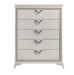 Homelegance - Audra 5 Drawer Chest in White and Gold - 1383-9 - GreatFurnitureDeal