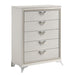 Homelegance - Audra 5 Drawer Chest in White and Gold - 1383-9 - GreatFurnitureDeal