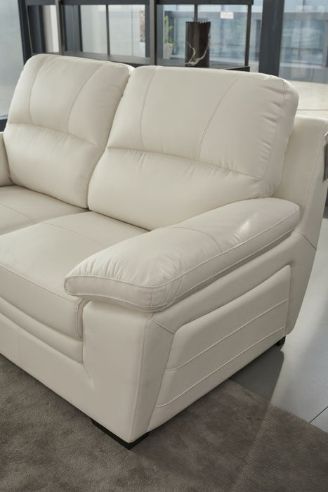 American Eagle Furniture - EK045 Ivory Italian Leather Loveseat - EK045-IV-LS - GreatFurnitureDeal