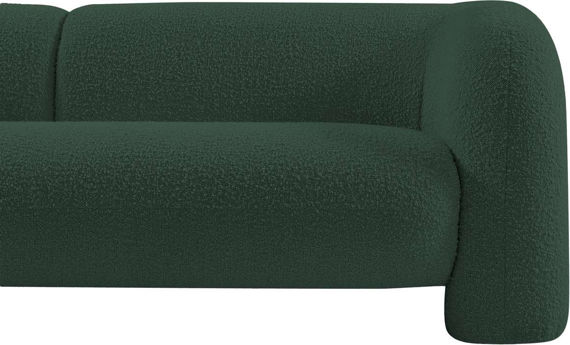 Meridian Furniture - Emory 89" Green Boucle Fabric Upholstered Sofa - 139Green-S - GreatFurnitureDeal