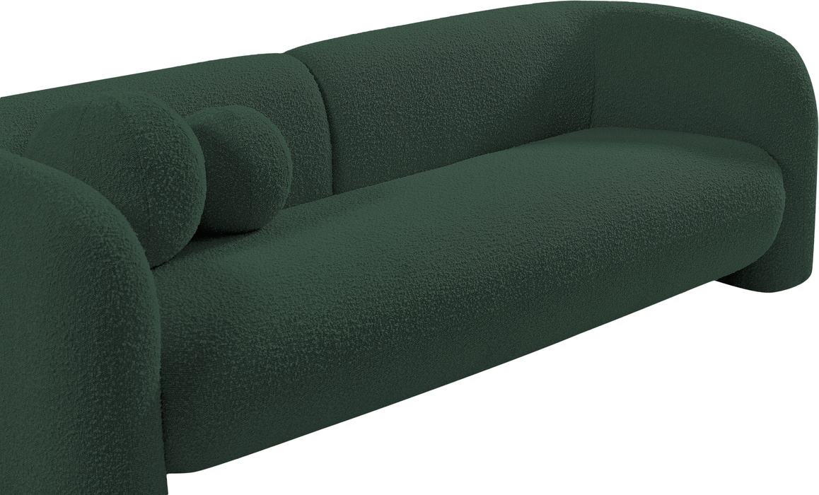 Meridian Furniture - Emory 89" Green Boucle Fabric Upholstered Sofa - 139Green-S - GreatFurnitureDeal