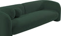 Meridian Furniture - Emory 89" Green Boucle Fabric Upholstered Sofa - 139Green-S - GreatFurnitureDeal