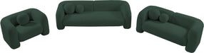 Meridian Furniture - Emory 89" Green Boucle Fabric Upholstered Sofa - 139Green-S - GreatFurnitureDeal