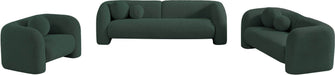 Meridian Furniture - Emory 89" Green Boucle Fabric Upholstered Sofa - 139Green-S - GreatFurnitureDeal