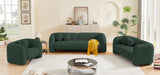 Meridian Furniture - Emory 89" Green Boucle Fabric Upholstered Sofa - 139Green-S - GreatFurnitureDeal