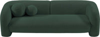Meridian Furniture - Emory 89" Green Boucle Fabric Upholstered Sofa - 139Green-S - GreatFurnitureDeal