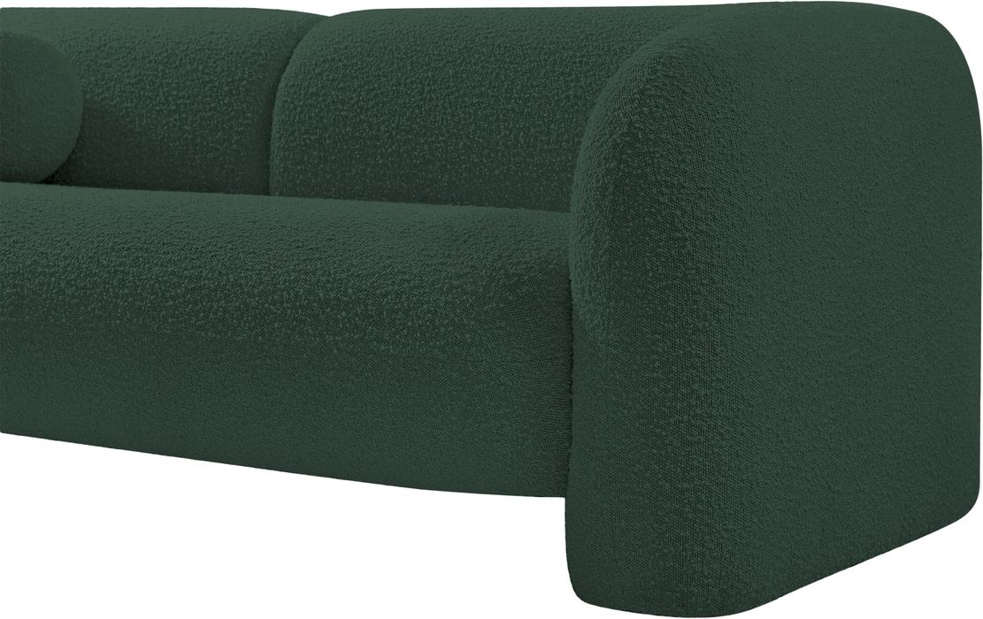 Meridian Furniture - Emory 89" Green Boucle Fabric Upholstered Sofa - 139Green-S - GreatFurnitureDeal