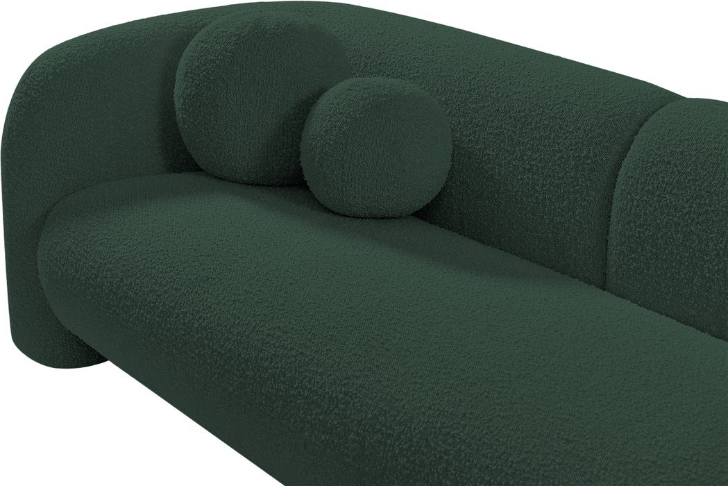Meridian Furniture - Emory 89" Green Boucle Fabric Upholstered Sofa - 139Green-S - GreatFurnitureDeal