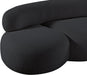 Meridian Furniture - Venti 88.5" Black Boucle Fabric Upholstered Sofa - 140Black-S - GreatFurnitureDeal