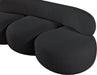 Meridian Furniture - Venti 88.5" Black Boucle Fabric Upholstered Sofa - 140Black-S - GreatFurnitureDeal