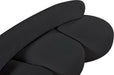 Meridian Furniture - Venti 88.5" Black Boucle Fabric Upholstered Sofa - 140Black-S - GreatFurnitureDeal