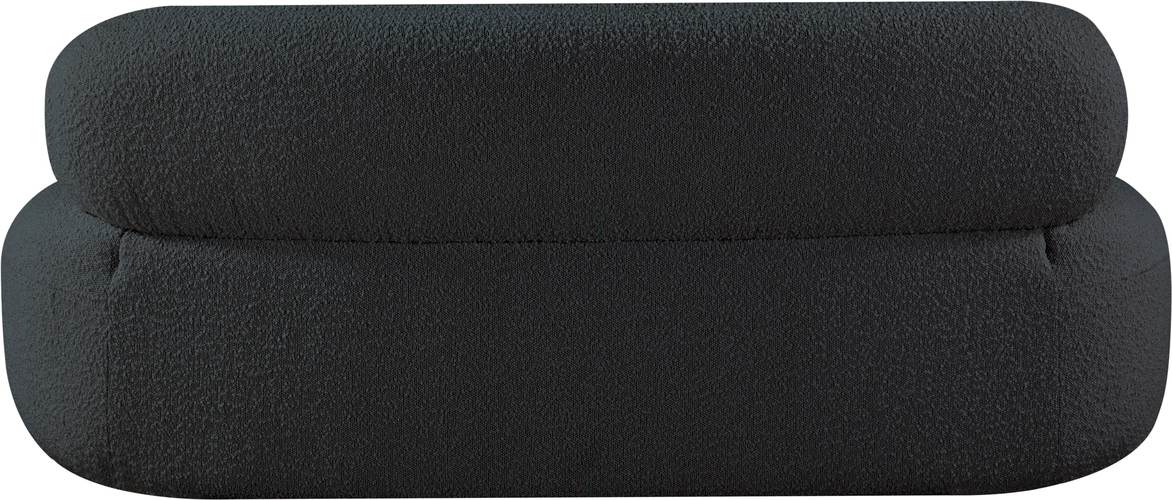 Meridian Furniture - Venti 88.5" Black Boucle Fabric Upholstered Sofa - 140Black-S - GreatFurnitureDeal