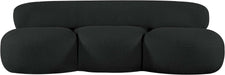 Meridian Furniture - Venti 88.5" Black Boucle Fabric Upholstered Sofa - 140Black-S - GreatFurnitureDeal
