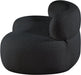 Meridian Furniture - Venti 88.5" Black Boucle Fabric Upholstered Sofa - 140Black-S - GreatFurnitureDeal