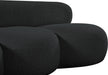 Meridian Furniture - Venti 88.5" Black Boucle Fabric Upholstered Sofa - 140Black-S - GreatFurnitureDeal