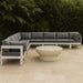 Meridian Furniture - Nizuc 180" Water Resistant Fabric Upholstered Outdoor Patio 10 Piece Modular Sectional - 375Grey-Sec10A - GreatFurnitureDeal