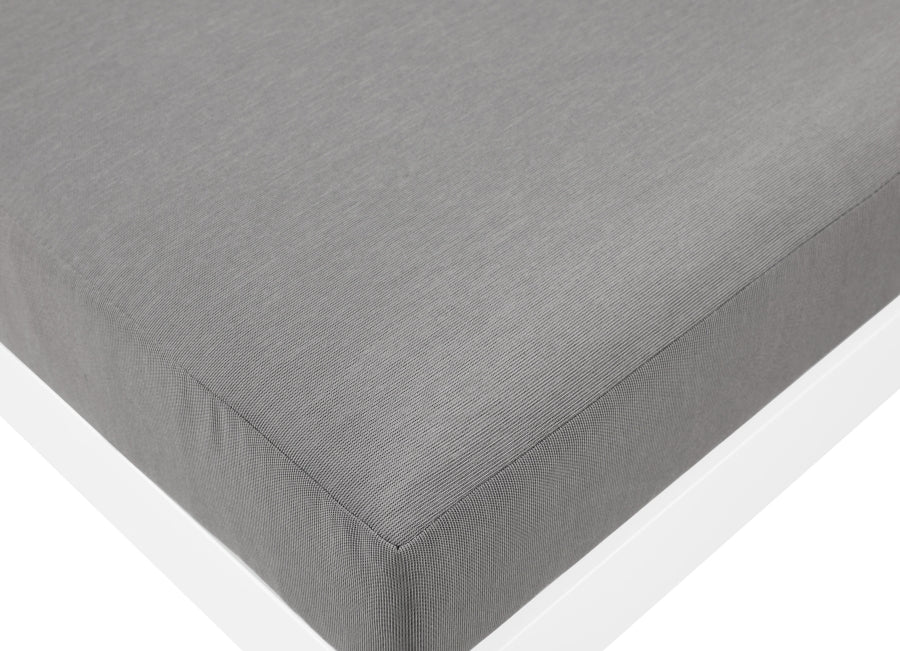 Meridian Furniture - Nizuc 120" Water Resistant Fabric Upholstered Outdoor Patio 10 Piece Modular Sectional - 375Grey-Sec10B - GreatFurnitureDeal
