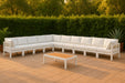 Meridian Furniture - Nizuc 180" Water Resistant Fabric Upholstered Outdoor Patio 10 Piece Modular Sectional - 375White-Sec10A - GreatFurnitureDeal