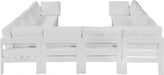 Meridian Furniture - Nizuc 120" Water Resistant Fabric Upholstered Outdoor Patio 10 Piece Modular Sectional - 375White-Sec10B - GreatFurnitureDeal