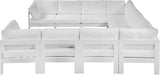 Meridian Furniture - Nizuc 120" Water Resistant Fabric Upholstered Outdoor Patio 10 Piece Modular Sectional - 375White-Sec10B - GreatFurnitureDeal