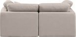 Meridian Furniture - Indulge 70" Beige Linen Textured Fabric Upholstered 2pc. Loveseat - 141Beige-S70 - GreatFurnitureDeal