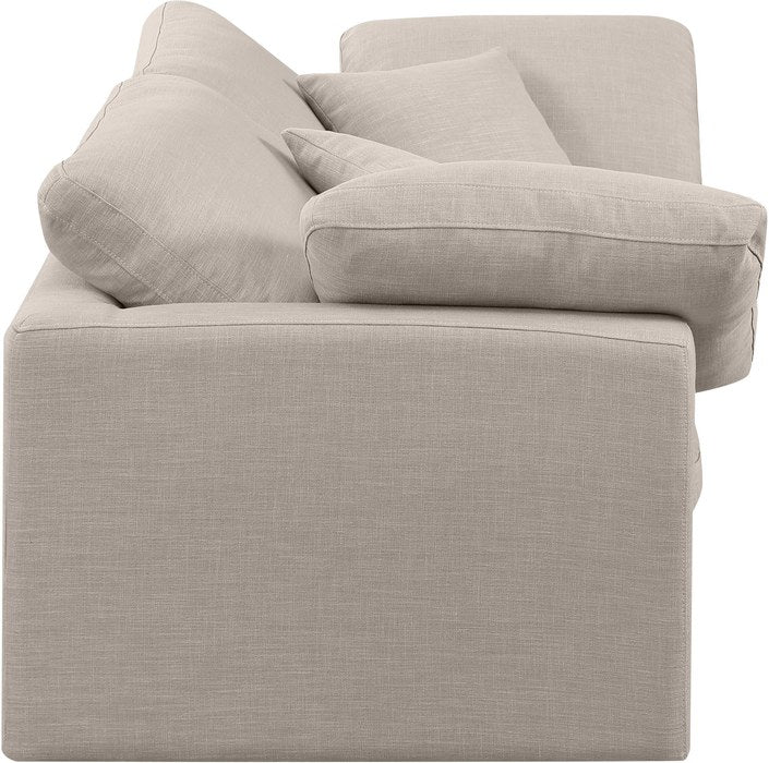 Meridian Furniture - Indulge 70" Beige Linen Textured Fabric Upholstered 2pc. Loveseat - 141Beige-S70 - GreatFurnitureDeal