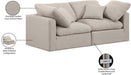 Meridian Furniture - Indulge 70" Beige Linen Textured Fabric Upholstered 2pc. Loveseat - 141Beige-S70 - GreatFurnitureDeal