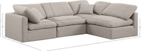 Meridian Furniture - Indulge 105" Beige Linen Textured Fabric Upholstered 4pc. Sectional - 141Beige-Sec4B - GreatFurnitureDeal