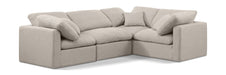 Meridian Furniture - Indulge 105" Beige Linen Textured Fabric Upholstered 4pc. Sectional - 141Beige-Sec4C - GreatFurnitureDeal
