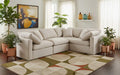 Meridian Furniture - Indulge 105" Beige Linen Textured Fabric Upholstered 4pc. Sectional - 141Beige-Sec4C - GreatFurnitureDeal