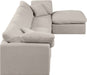 Meridian Furniture - Indulge 140" Beige Linen Textured Fabric Upholstered 5pc. Sectional - 141Beige-Sec5A - GreatFurnitureDeal
