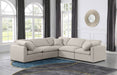 Meridian Furniture - Indulge 105" Beige Linen Textured Fabric Upholstered 5pc. Sectional - 141Beige-Sec5C - GreatFurnitureDeal