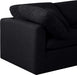 Meridian Furniture - Indulge 105" Black Linen Textured Fabric Upholstered 5pc. Sectional - 141Black-Sec5C - GreatFurnitureDeal
