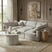 Meridian Furniture - Indulge 105" Cream Linen Textured Fabric Upholstered 6pc. Sectional - 141Cream-Sec6C - GreatFurnitureDeal