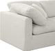 Meridian Furniture - Indulge 140" Cream Linen Textured Fabric Upholstered 6pc. Sectional - 141Cream-Sec6D - GreatFurnitureDeal