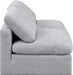 Meridian Furniture - Indulge 70" Grey Linen Textured Fabric Upholstered 2pc. Armless Loveseat - 141Grey-S2 - GreatFurnitureDeal